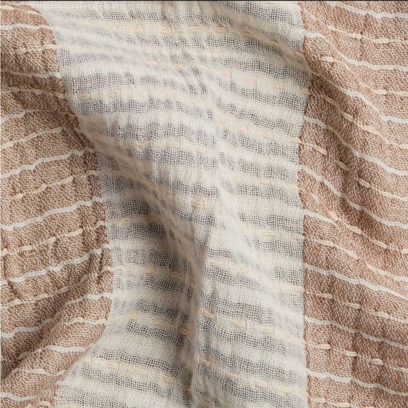 Open Box - Beachcomber Stripe Throw parchment & pecan - Parachute for Target - Picture 4 of 7